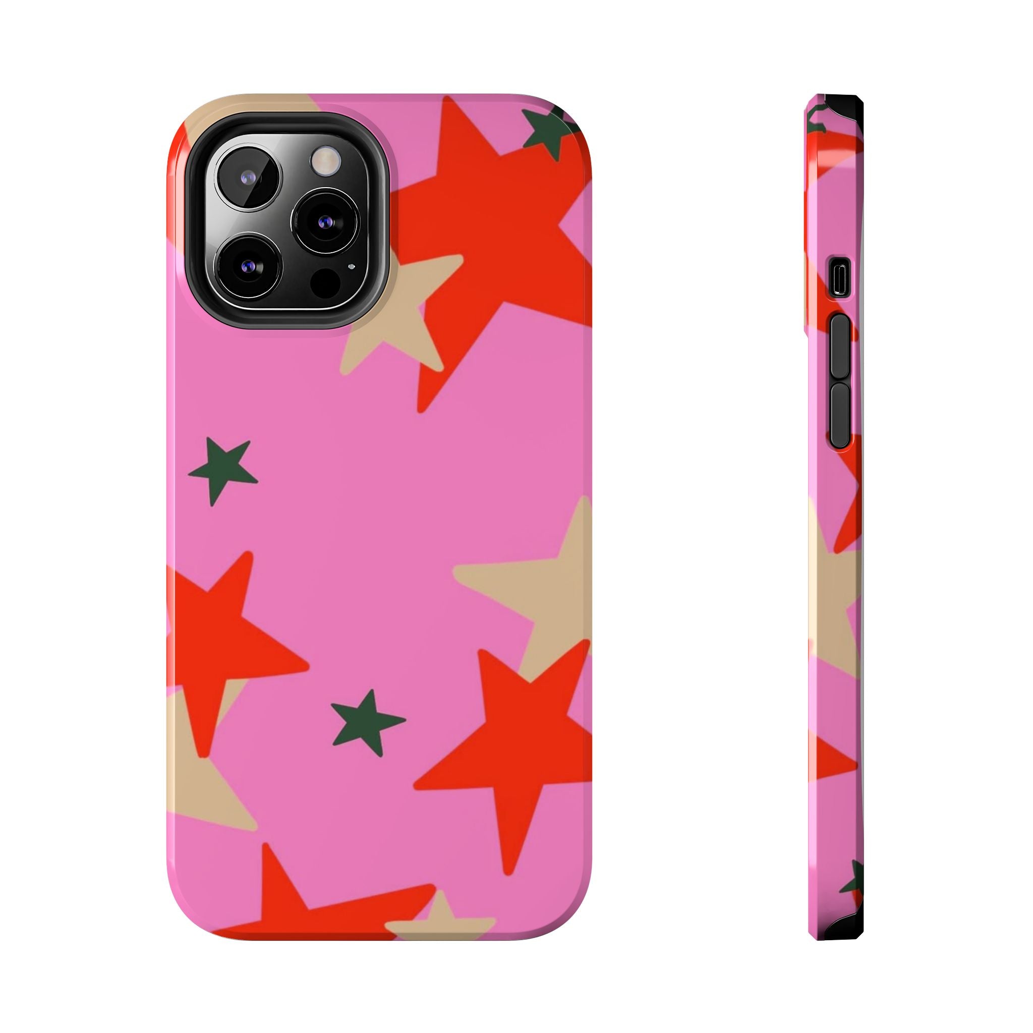 Pink Star Pattern Tough Phone Case