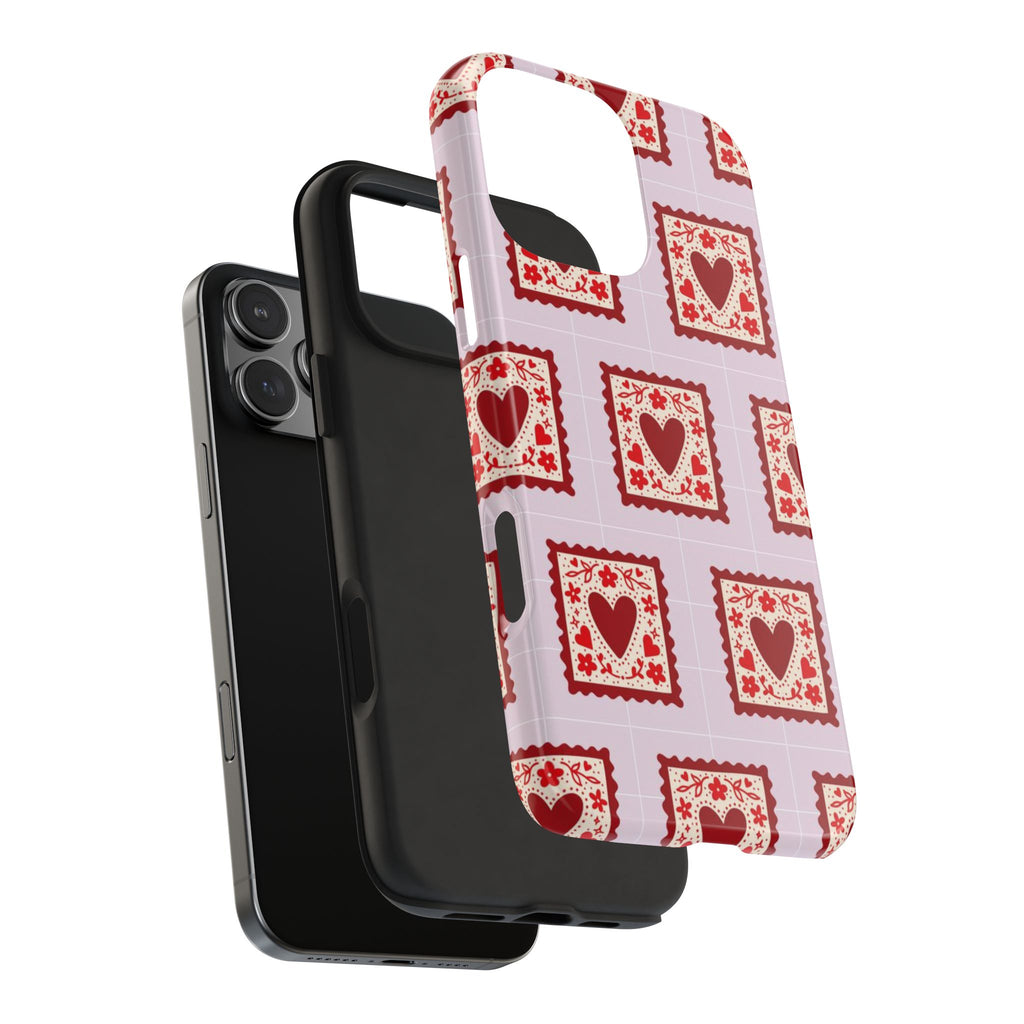 Red Heart Stamp Tough Phone Case