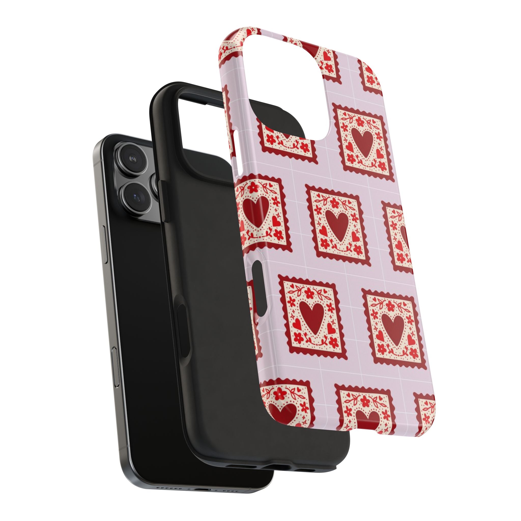 Red Heart Stamp Tough Phone Case
