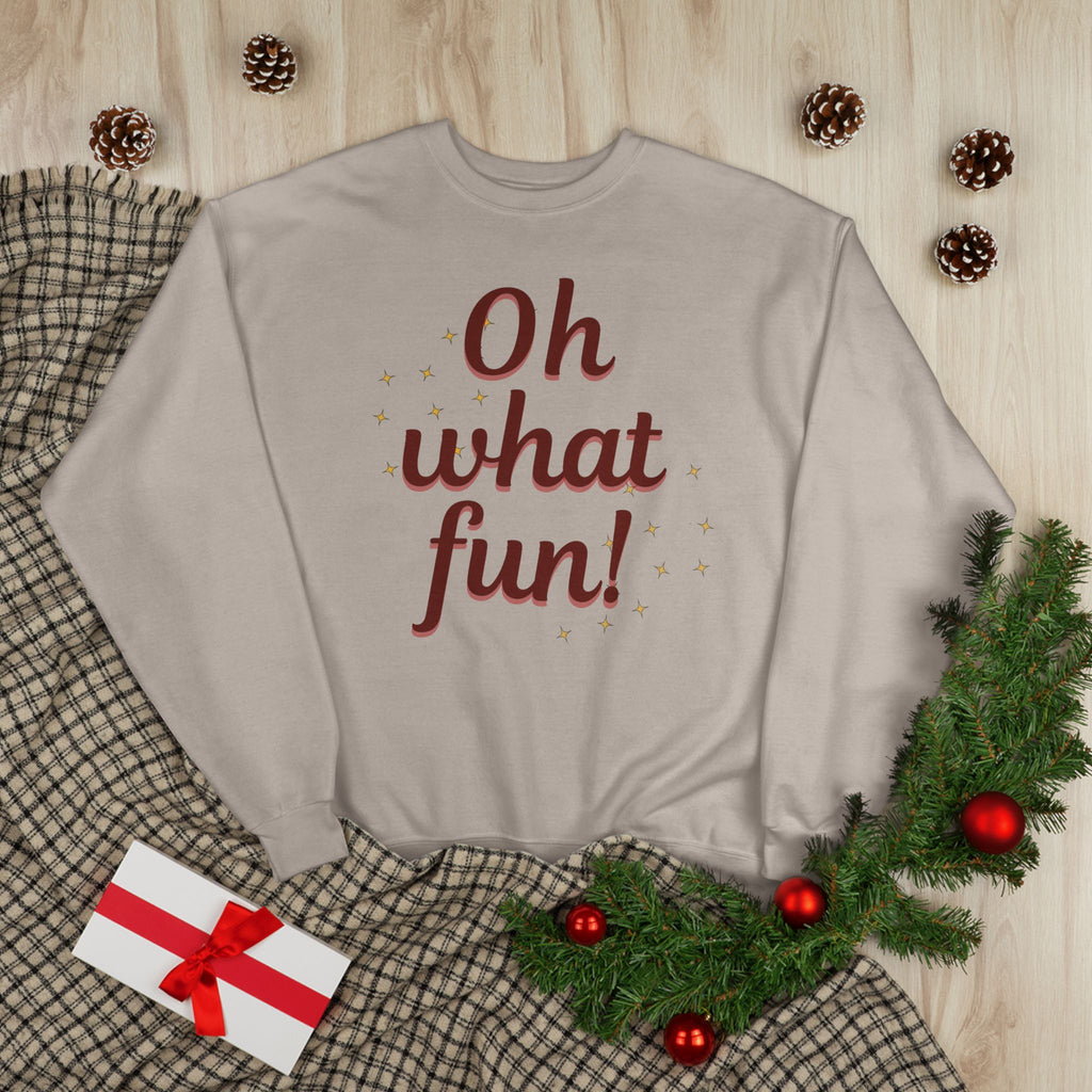 Oh What Fun! Unisex Eco-Friendly Crewneck Sweatshirt