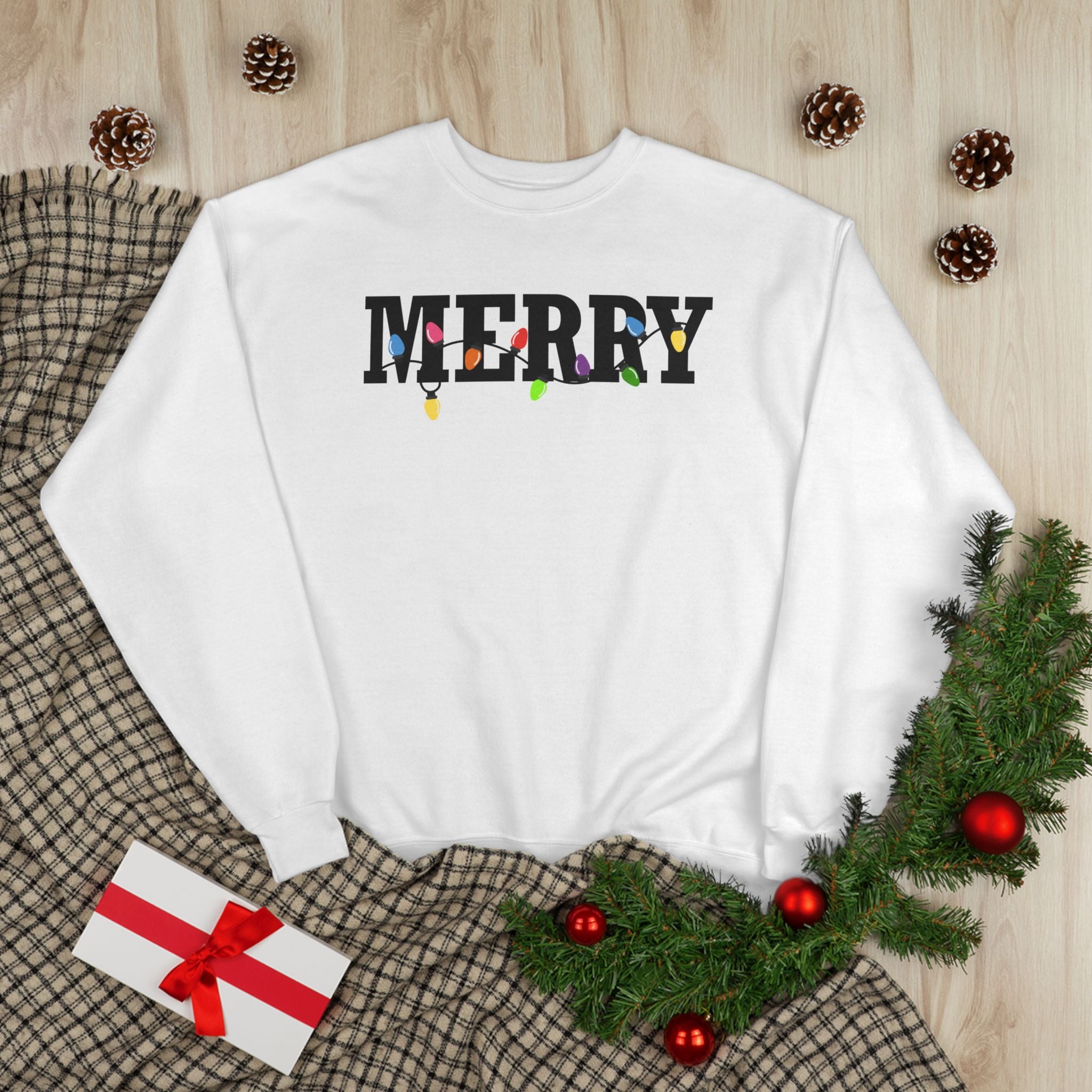Merry Lights EcoSmart Crewneck Sweatshirt