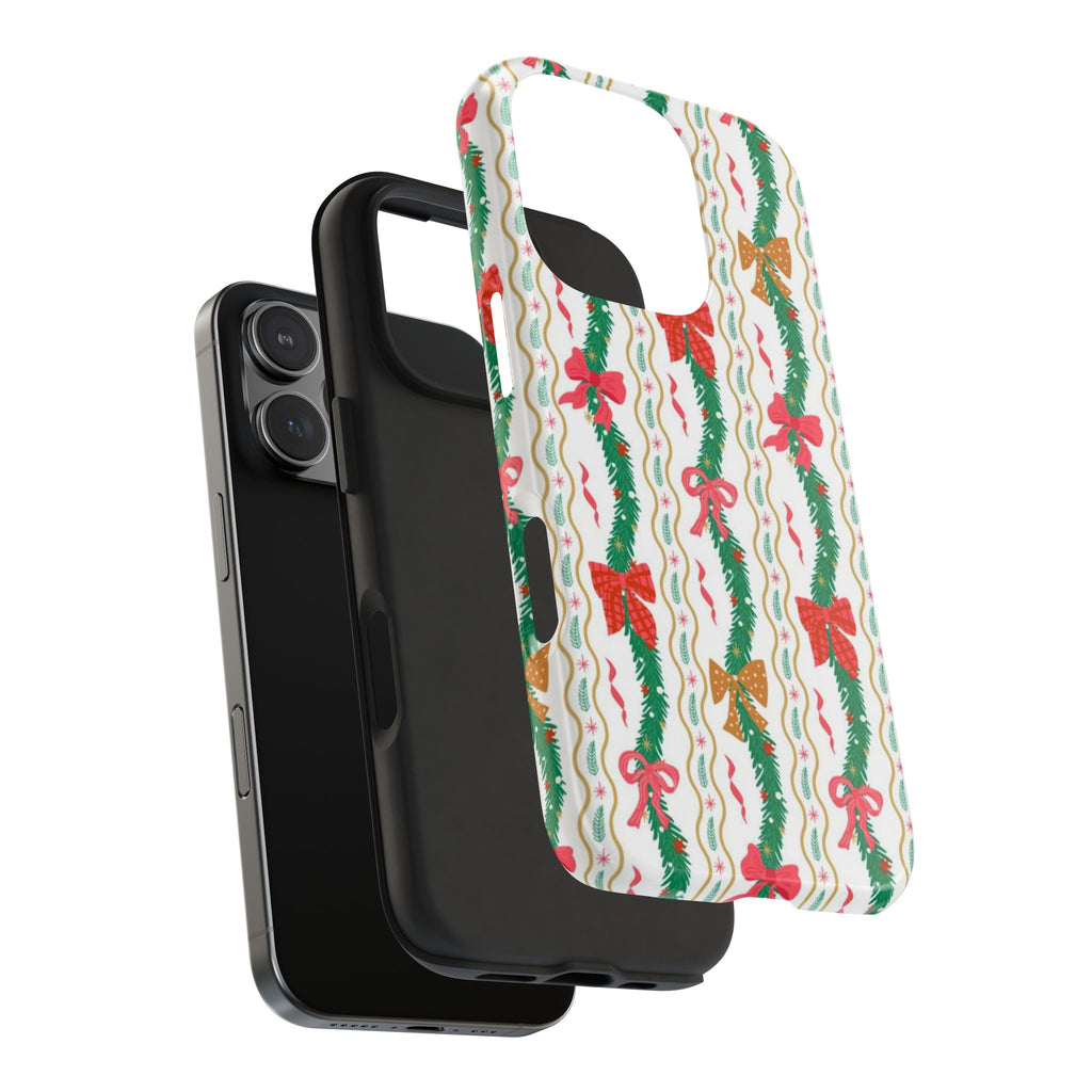 Festive Holiday Phone Cases with Cheerful Bows