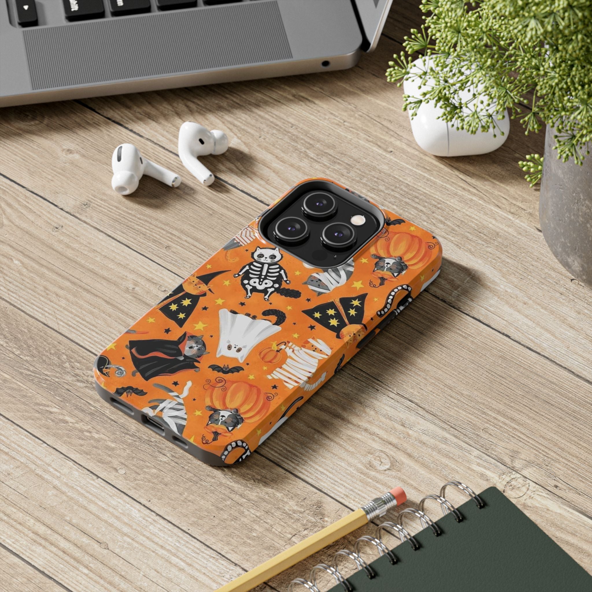 Spooky-Cat Halloween Tough Phone Case