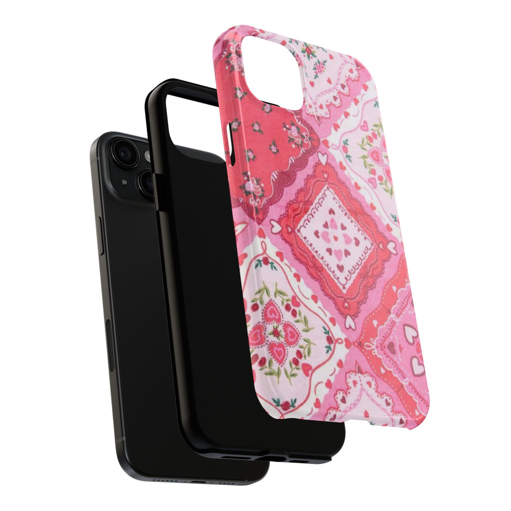 Pink Bandana Heart Tough Phone Case
