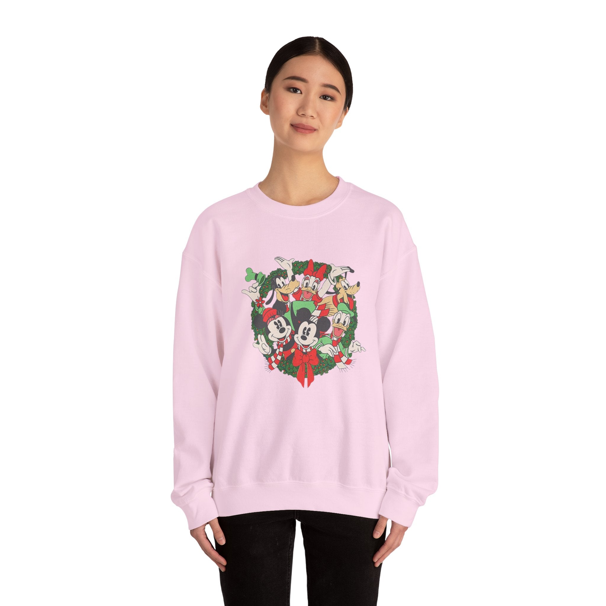Holiday Crewneck Sweatshirt — Mickey & Friends Christmas Wreath