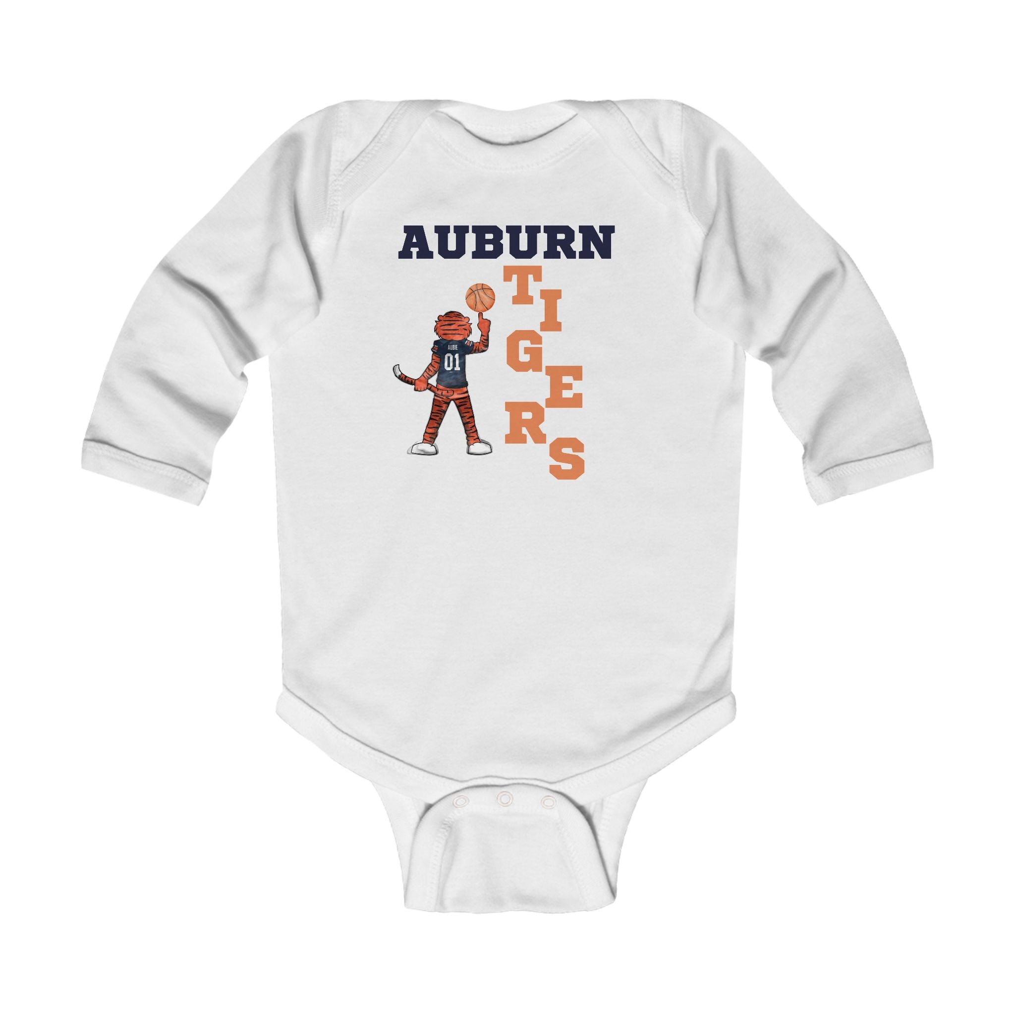 Auburn Tigers Infant Long Sleeve Bodysuit - Cute Baby Sportswear