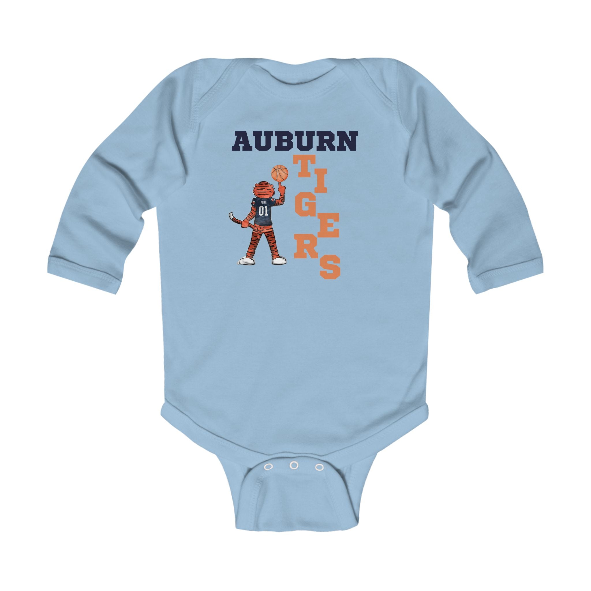 Auburn Tigers Infant Long Sleeve Bodysuit - Cute Baby Sportswear