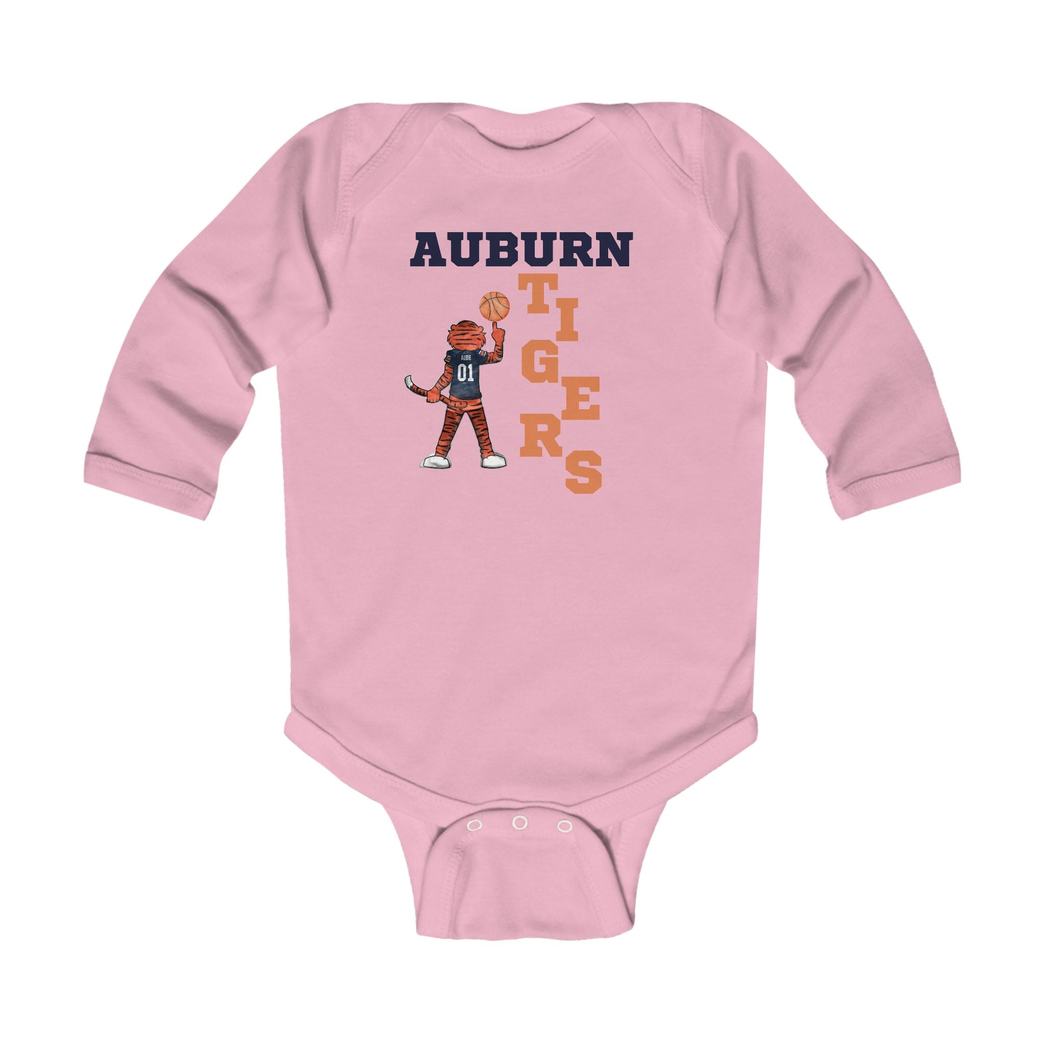 Auburn Tigers Infant Long Sleeve Bodysuit - Cute Baby Sportswear