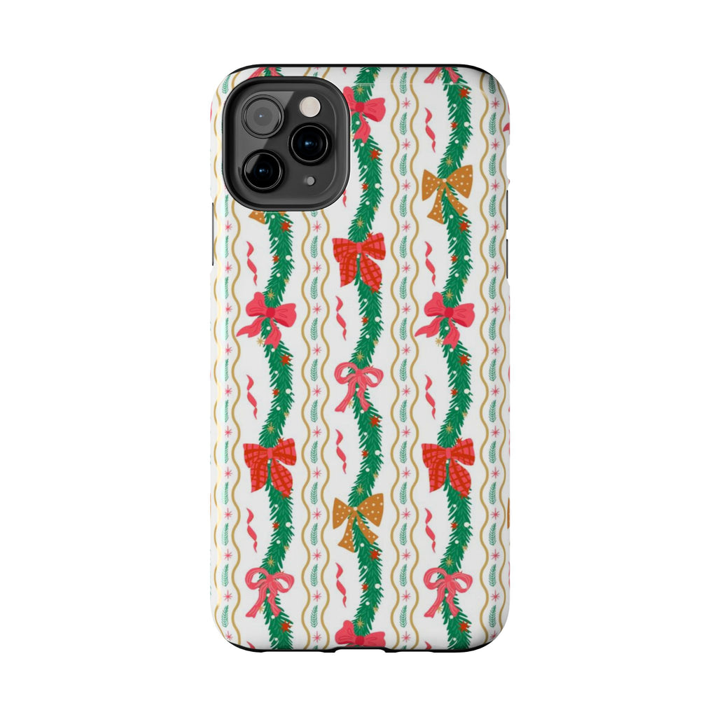 Festive Holiday Phone Cases with Cheerful Bows