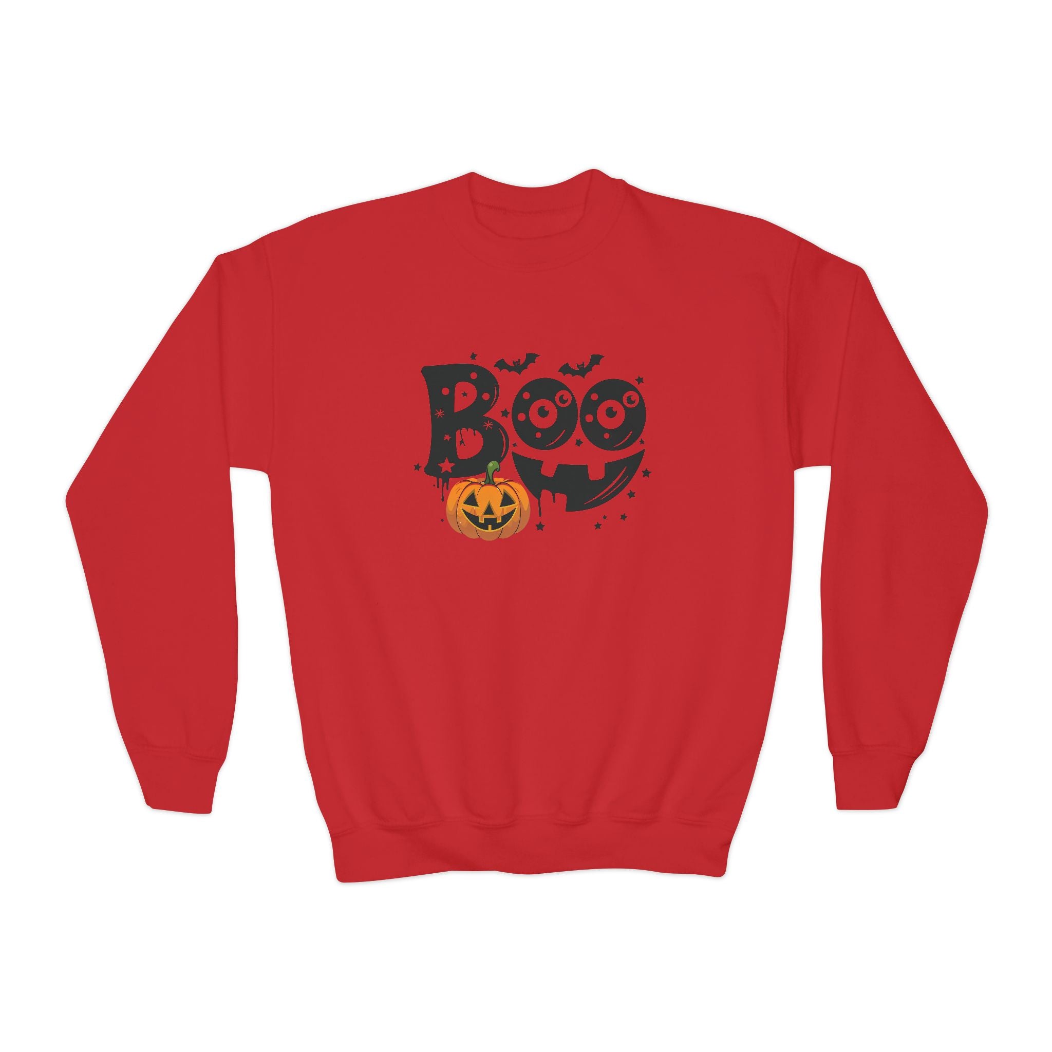 Youth Boo Crewneck Halloween Sweatshirt