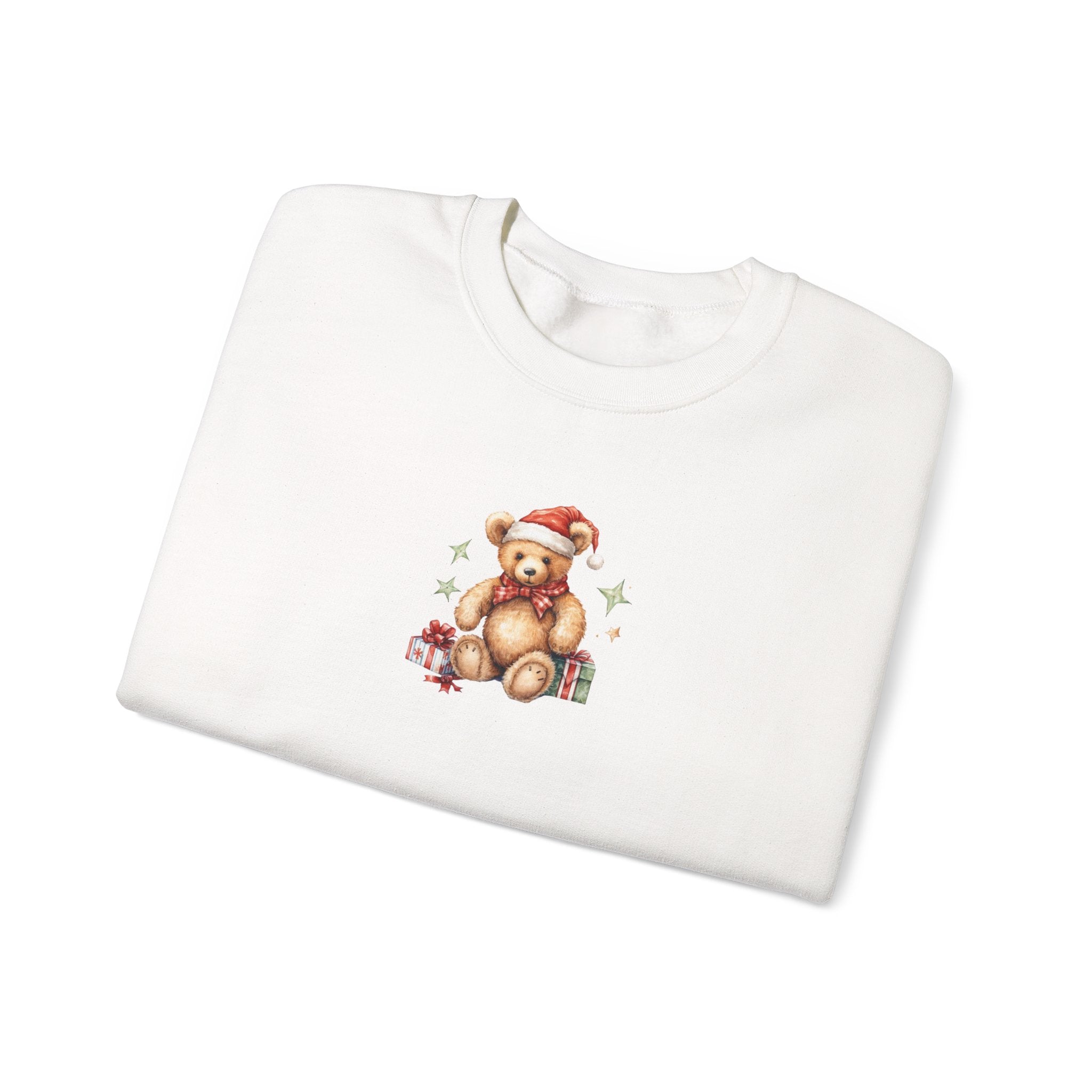 Christmas Teddy Sweatshirt – Cute Santa Bear Holiday Crewneck
