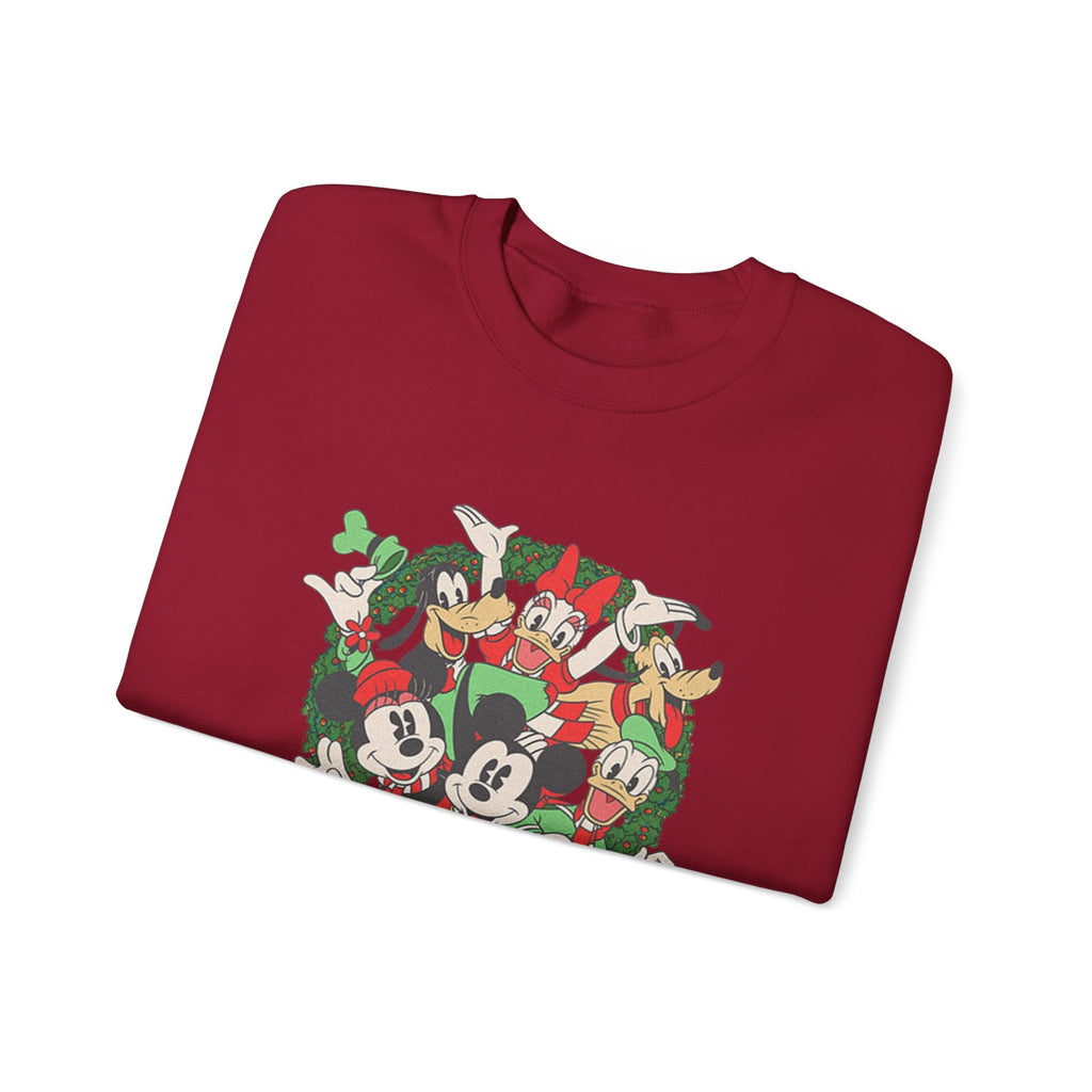 Holiday Crewneck Sweatshirt — Mickey & Friends Christmas Wreath