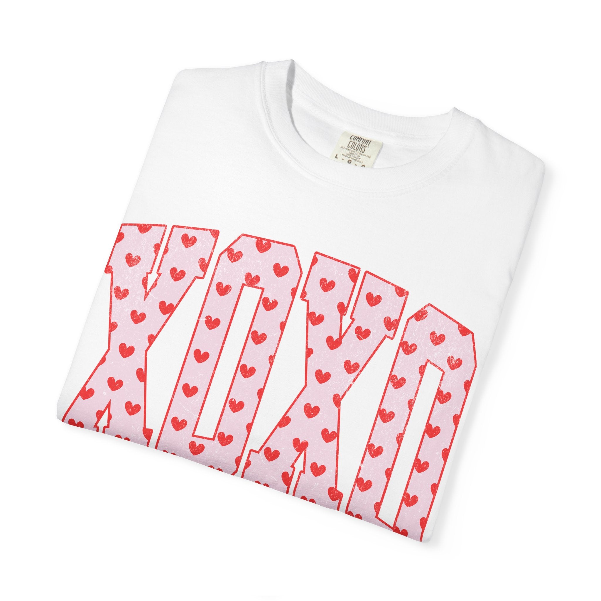 XOXO Heart Pattern T‑Shirt
