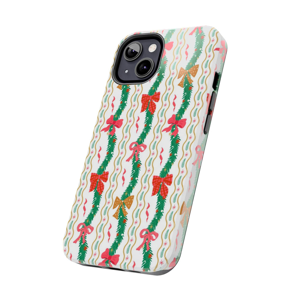 Festive Holiday Phone Cases with Cheerful Bows