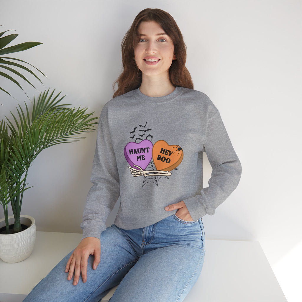 Halloween Candy Heart Crewneck Sweatshirt