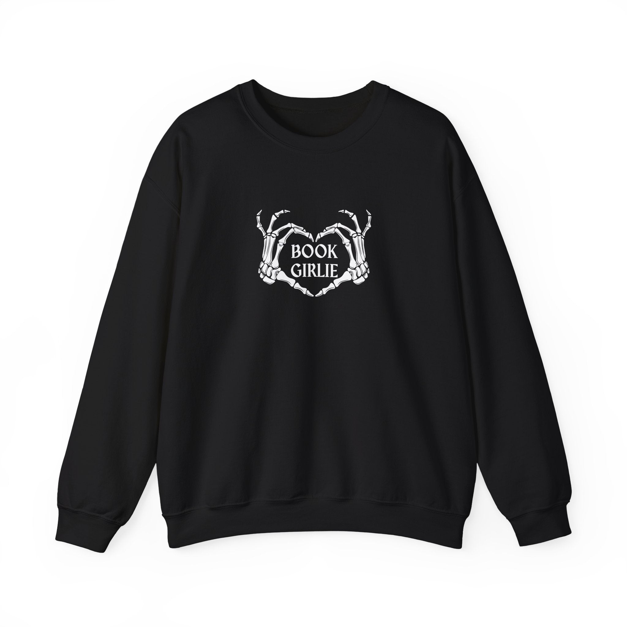 Book Girlie Skeleton Heart Crewneck Sweatshirt