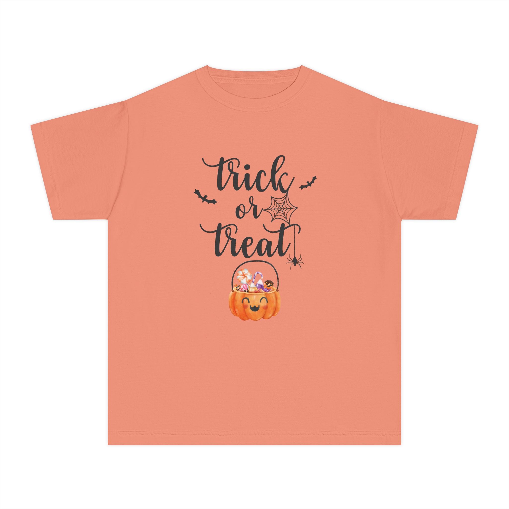 Trick or Treat Youth Tee - Halloween Shirt, Kids Halloween Tee