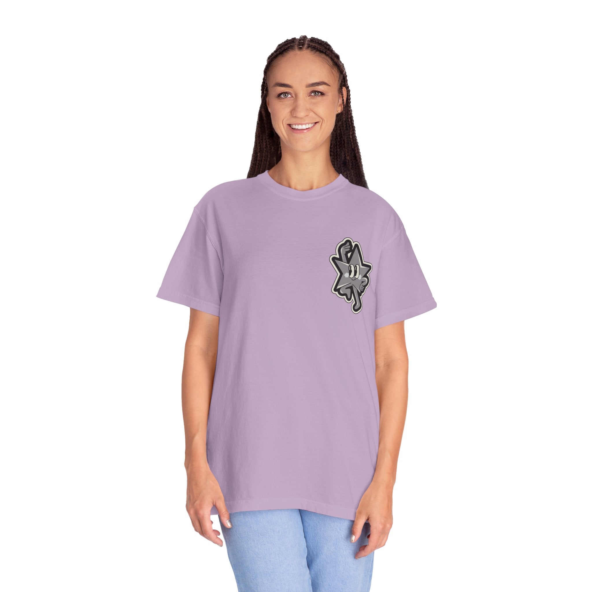 Garment-Dyed T-Shirt with 'Saved By Grace' Design