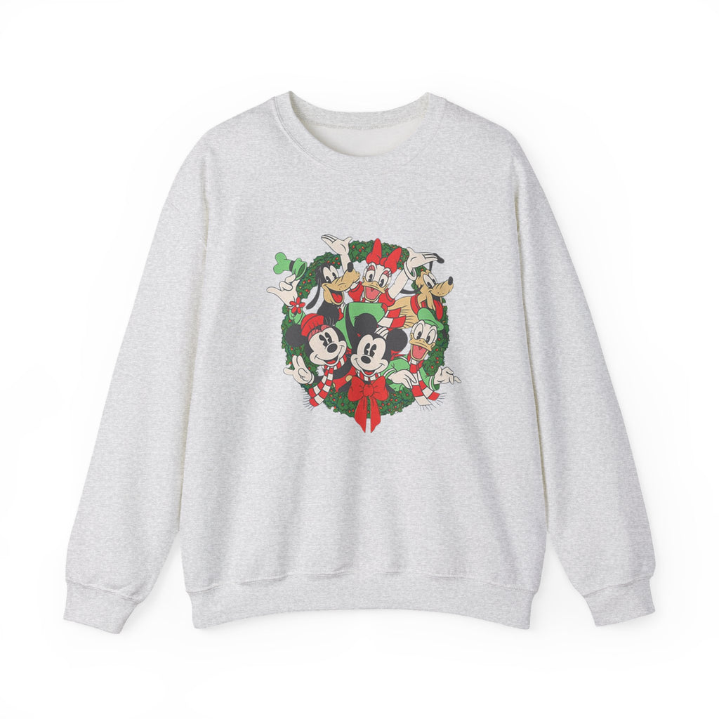 Holiday Crewneck Sweatshirt — Mickey & Friends Christmas Wreath
