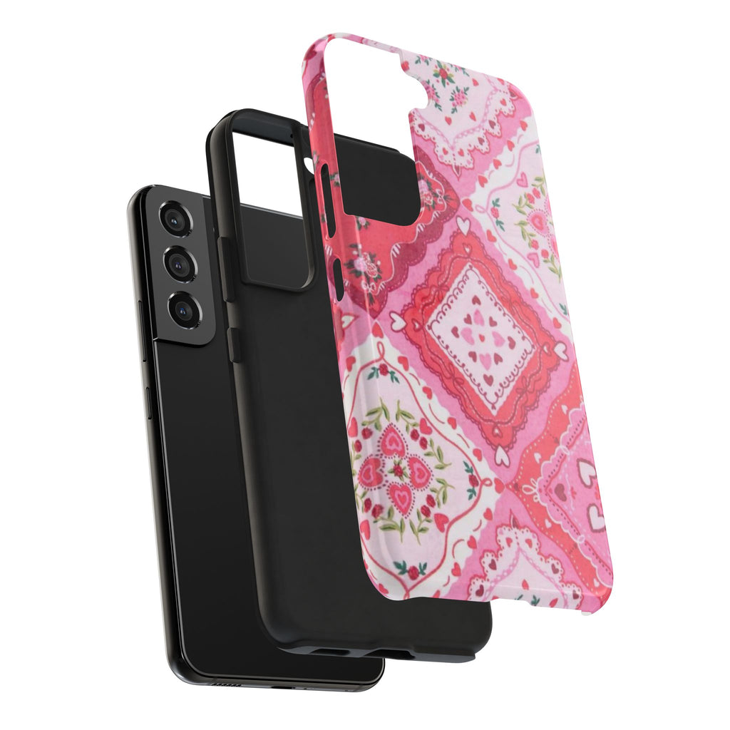 Pink Bandana Heart Tough Phone Case