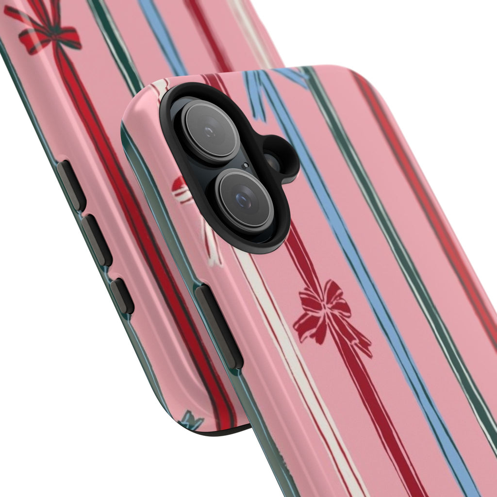 Holiday Bow Pattern Tough Phone Case