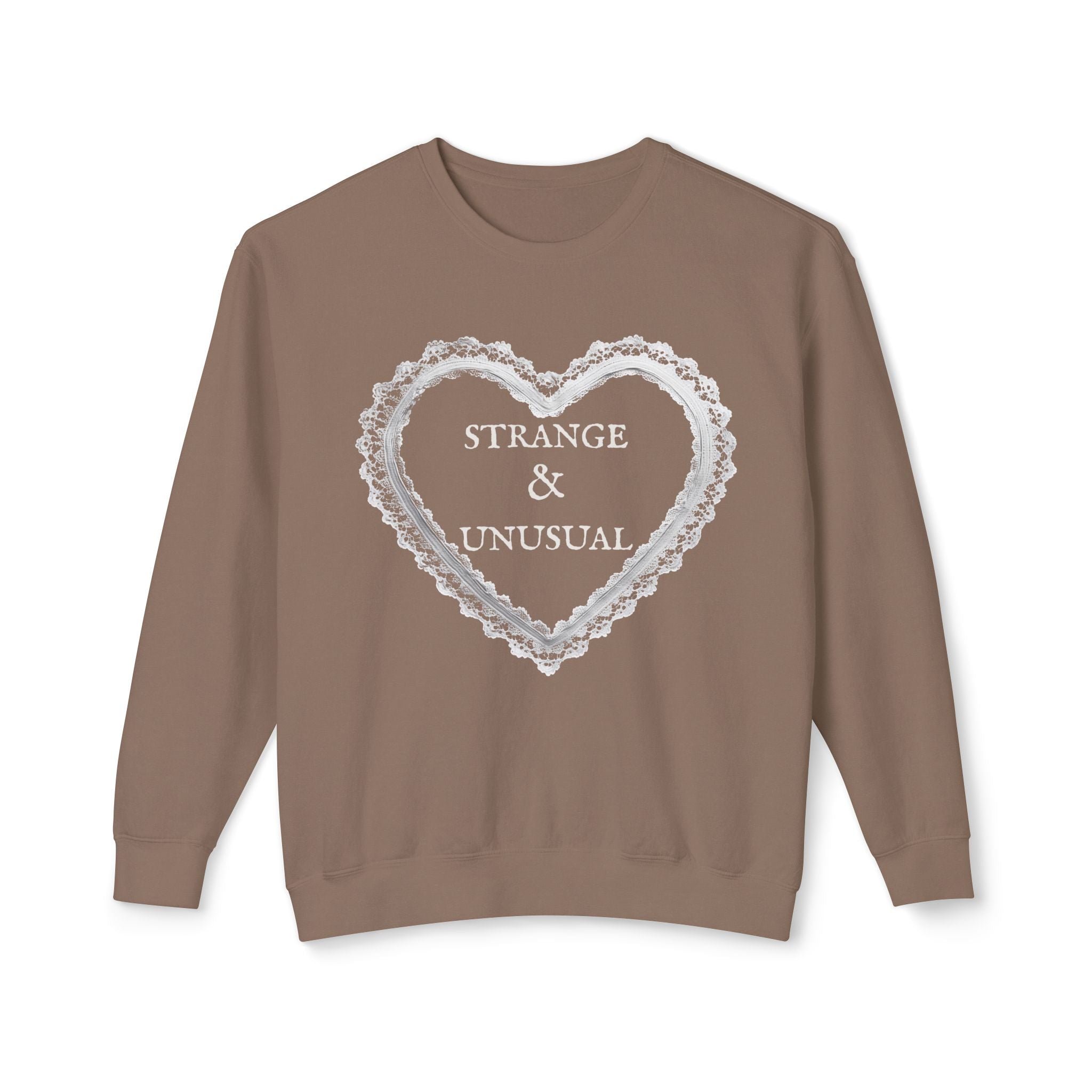 Strange & Unusual Crewneck Sweatshirt, Cozy Vintage Style, Perfect for Gift, Autumn Wear, Goth Aesthetic, Unisex Fashion