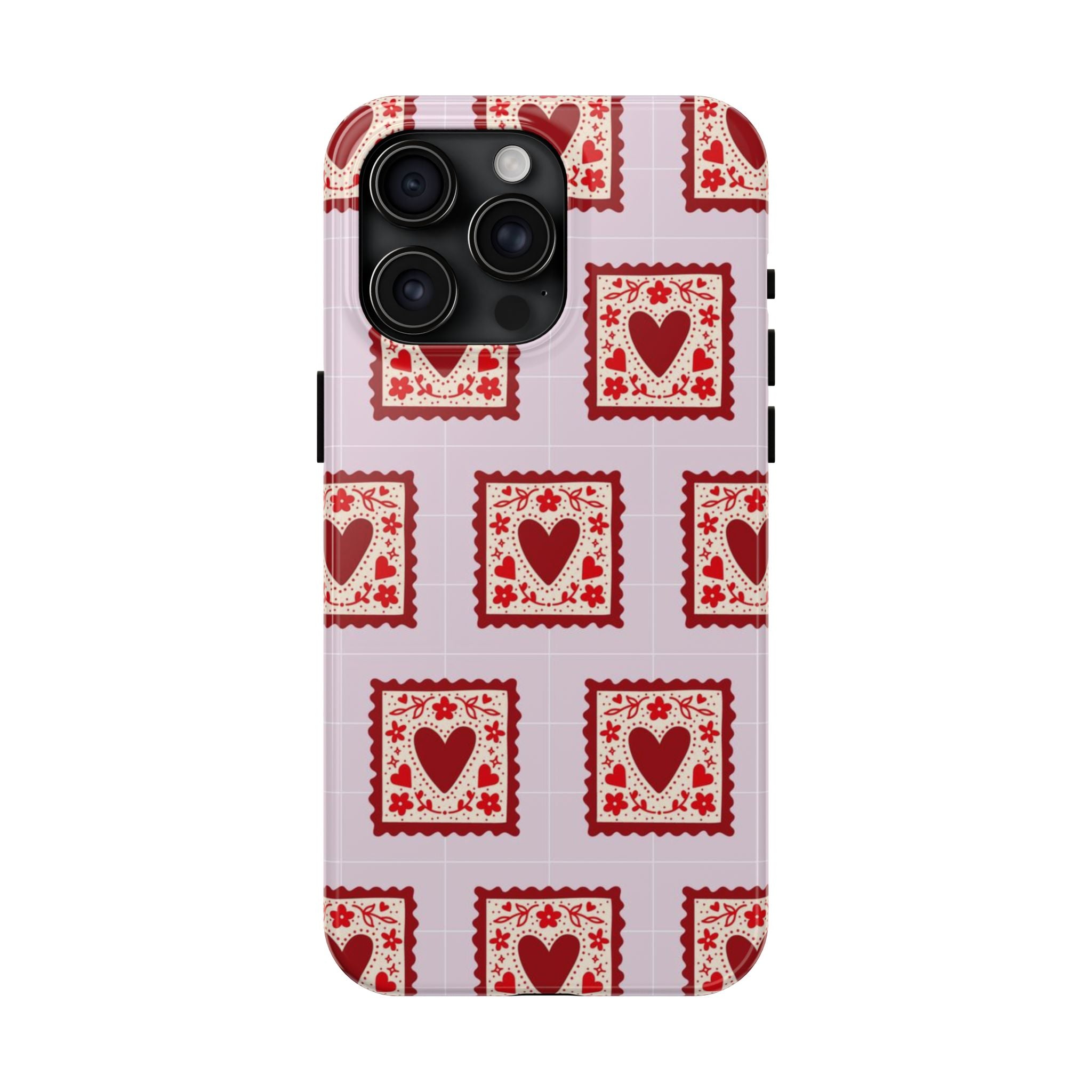 Red Heart Stamp Tough Phone Case