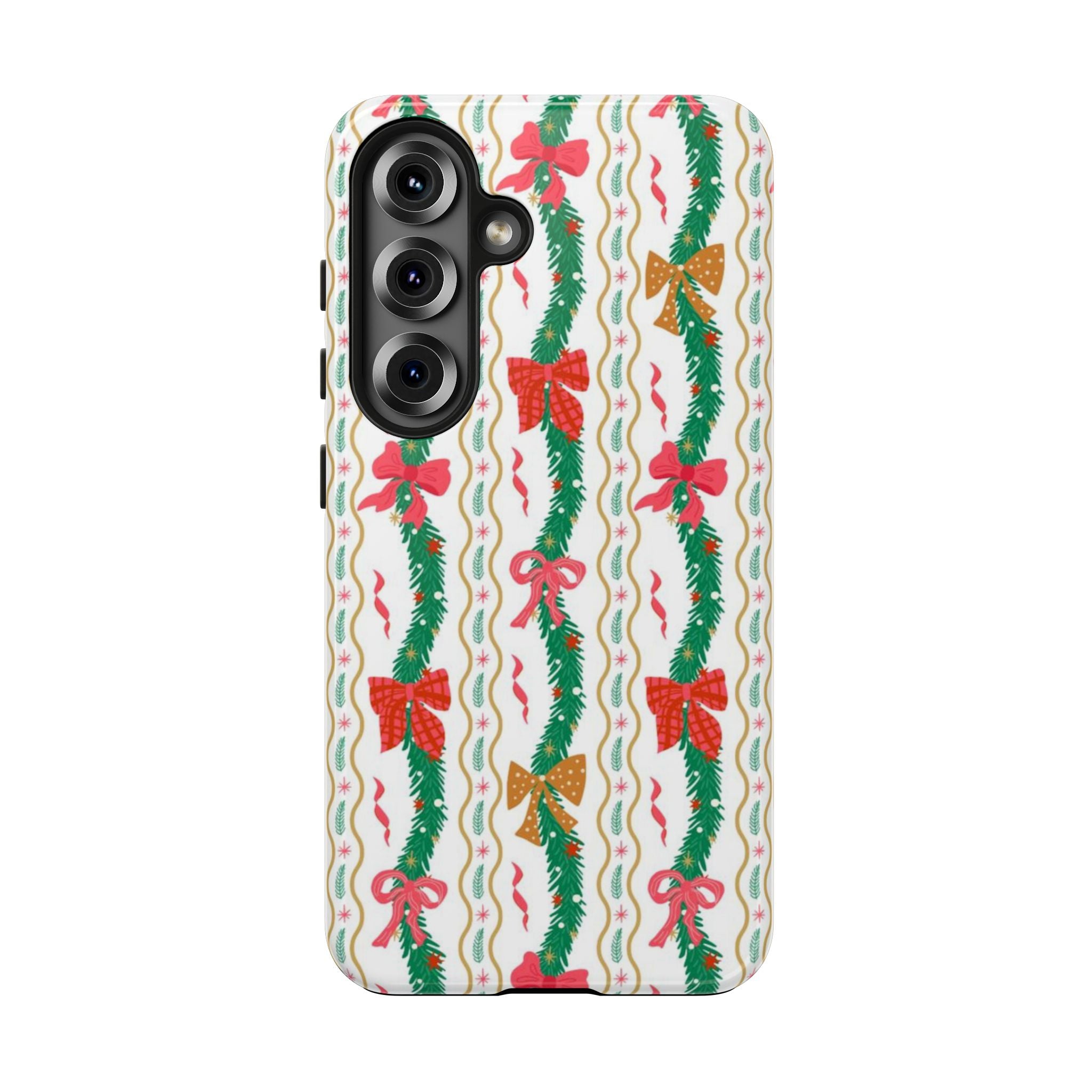 Festive Holiday Phone Cases with Cheerful Bows