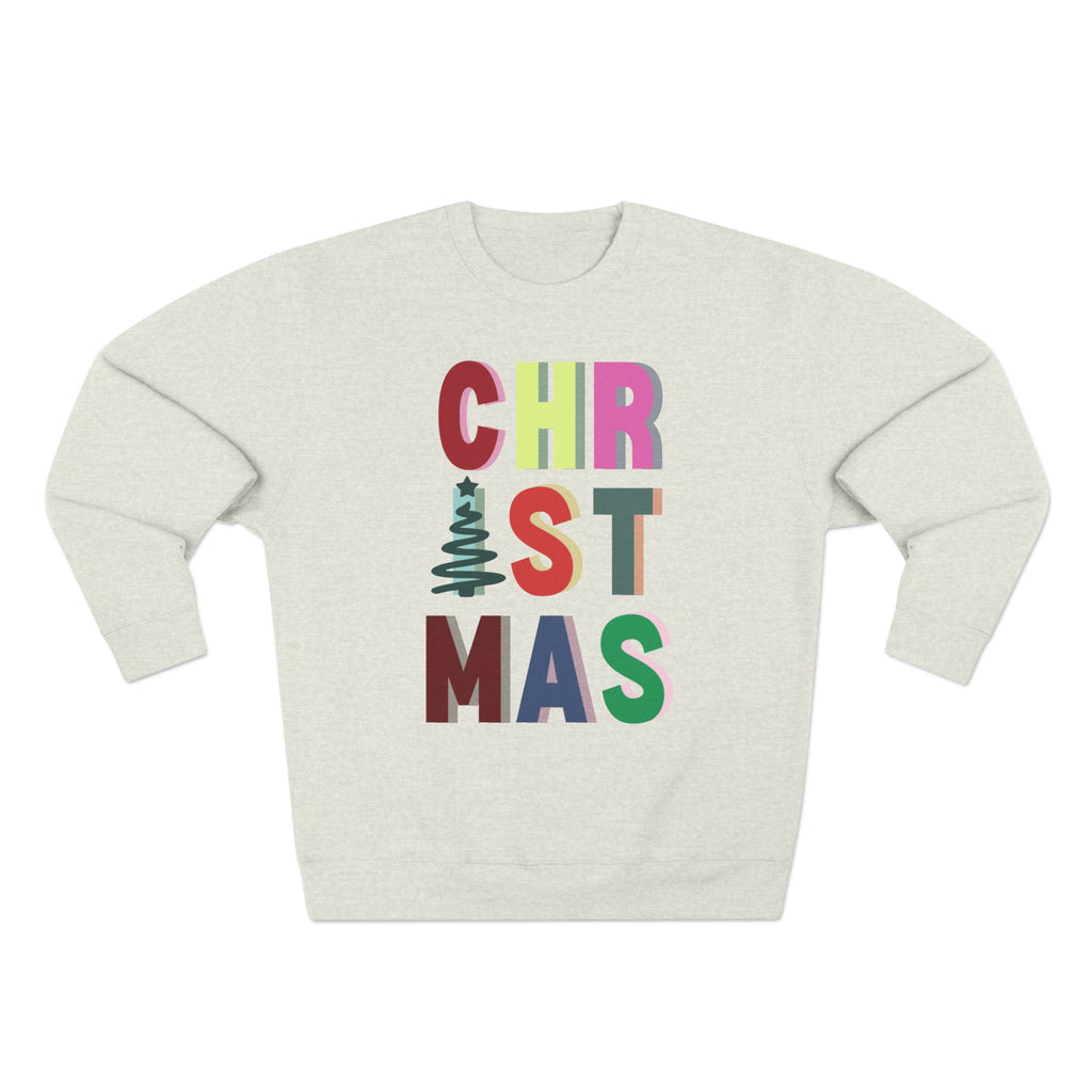 Christmas Block Letter Crewneck Sweatshirt