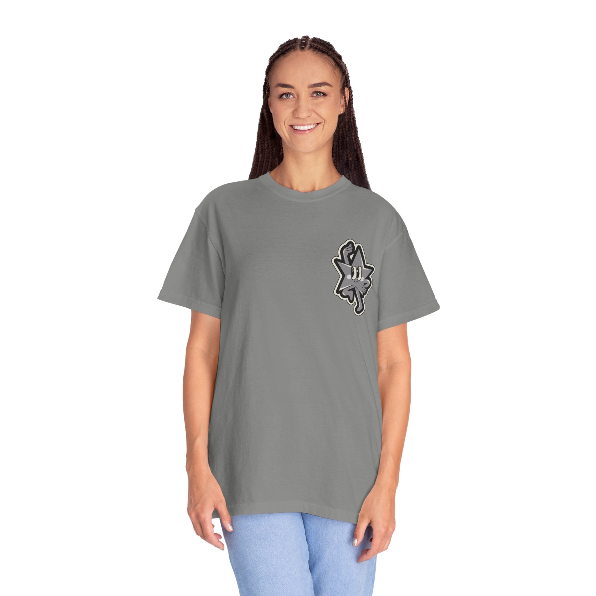 Garment-Dyed T-Shirt with 'Saved By Grace' Design