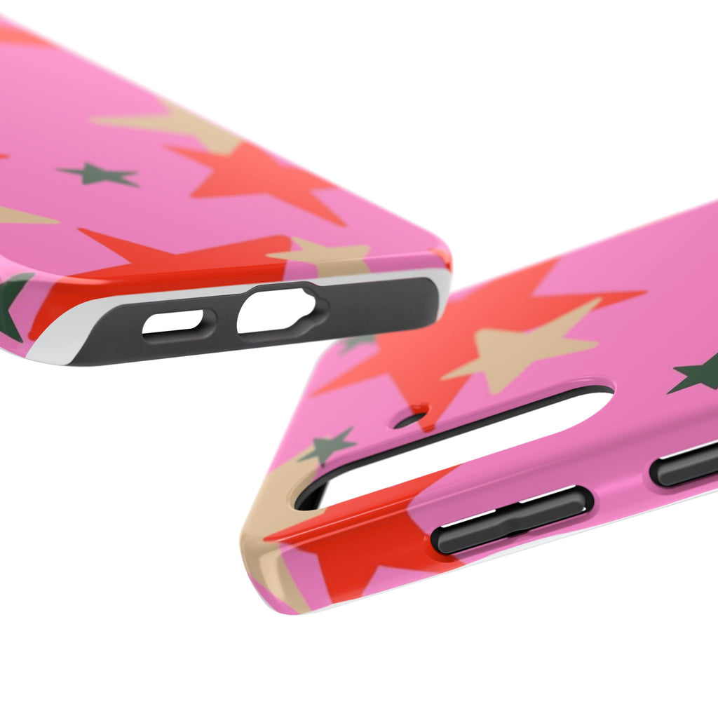 Pink Star Pattern Tough Phone Case