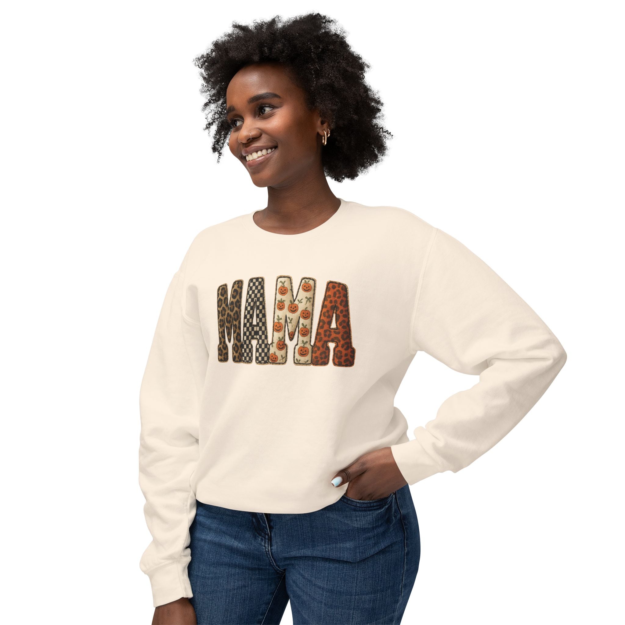Mama Crewneck Sweatshirt - Stylish Gift for Moms, Casual Everyday Wear, Mother's Day, Family Gatherings, Cozy Lounge Wear