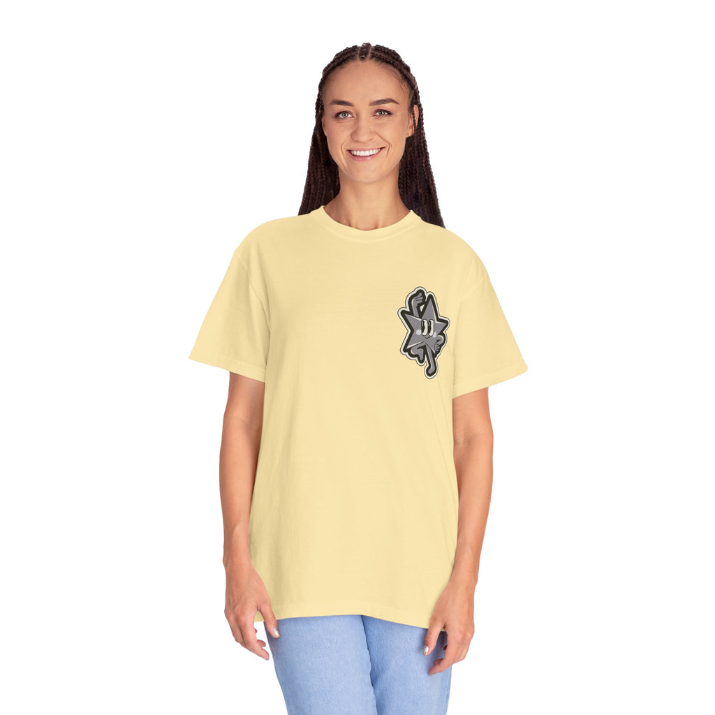 Garment-Dyed T-Shirt with 'Saved By Grace' Design
