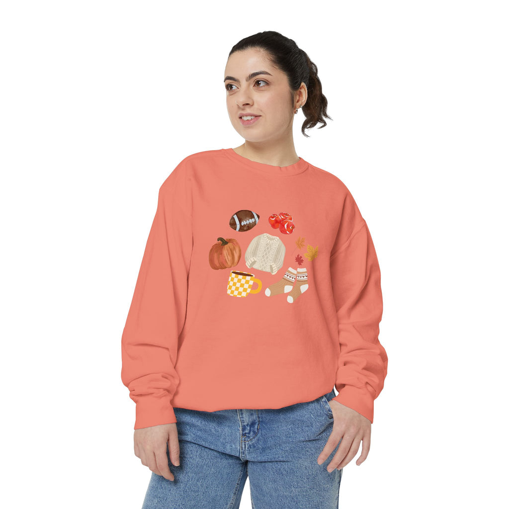 Autumn Season Garment-Dyed Sweatshirt