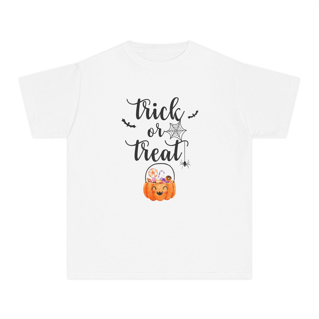 Trick or Treat Youth Tee - Halloween Shirt, Kids Halloween Tee