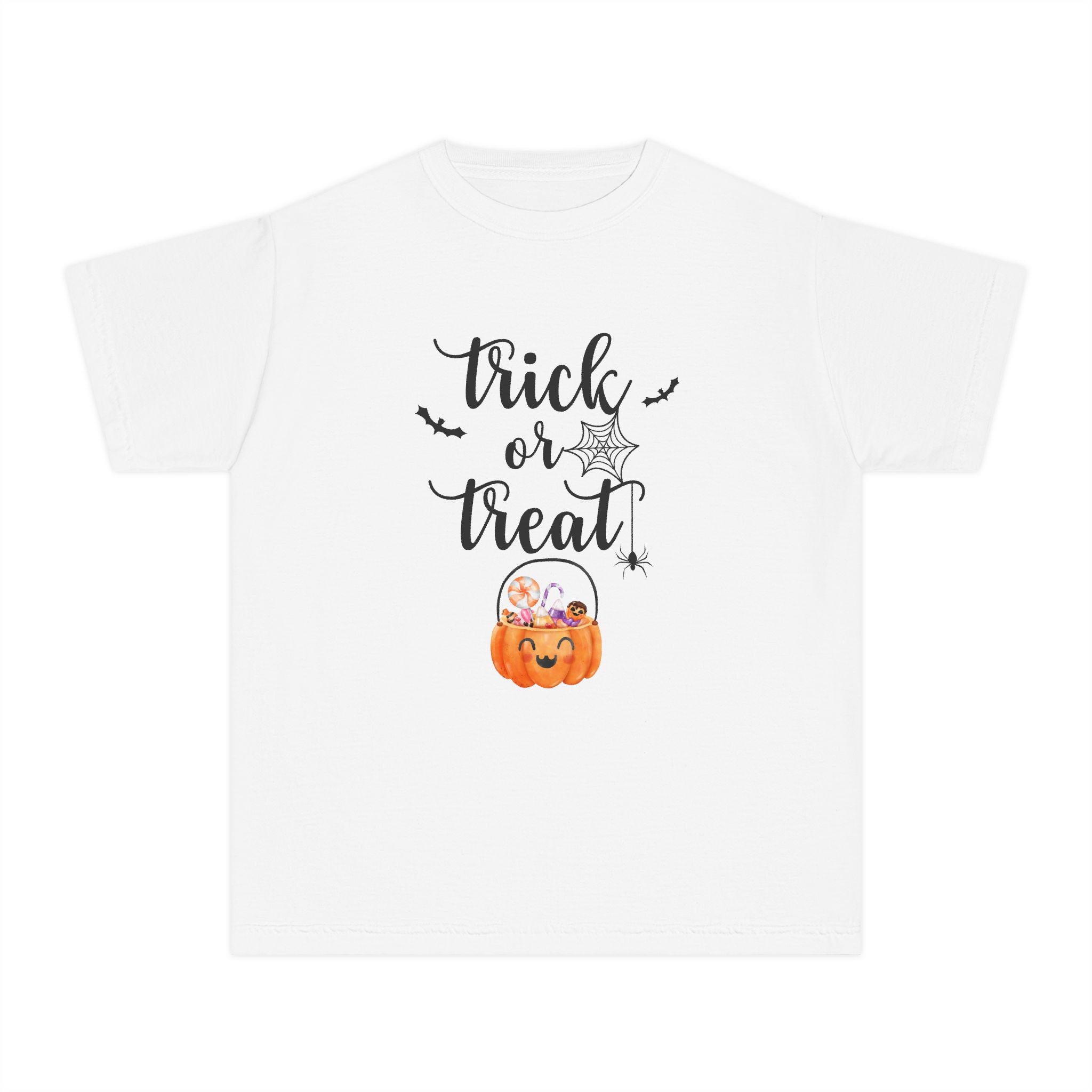 Trick or Treat Youth Tee - Halloween Shirt, Kids Halloween Tee