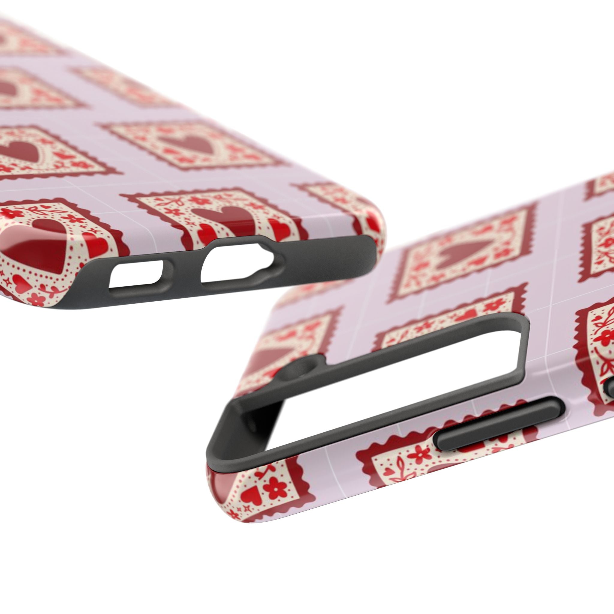 Red Heart Stamp Tough Phone Case
