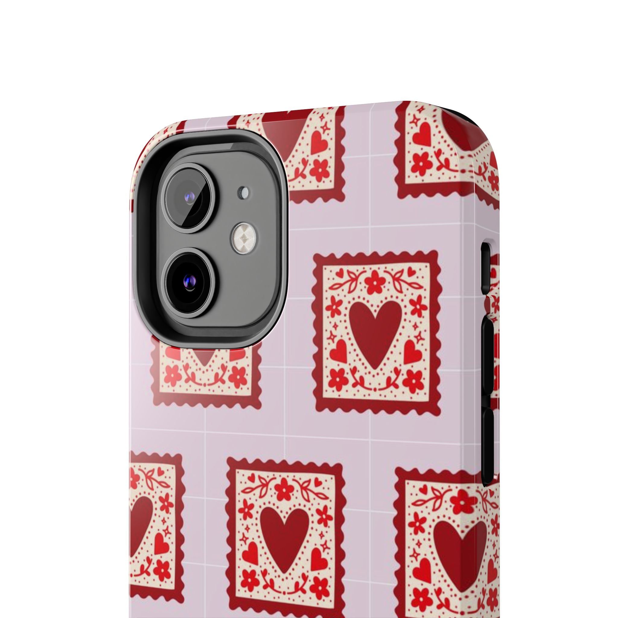 Red Heart Stamp Tough Phone Case