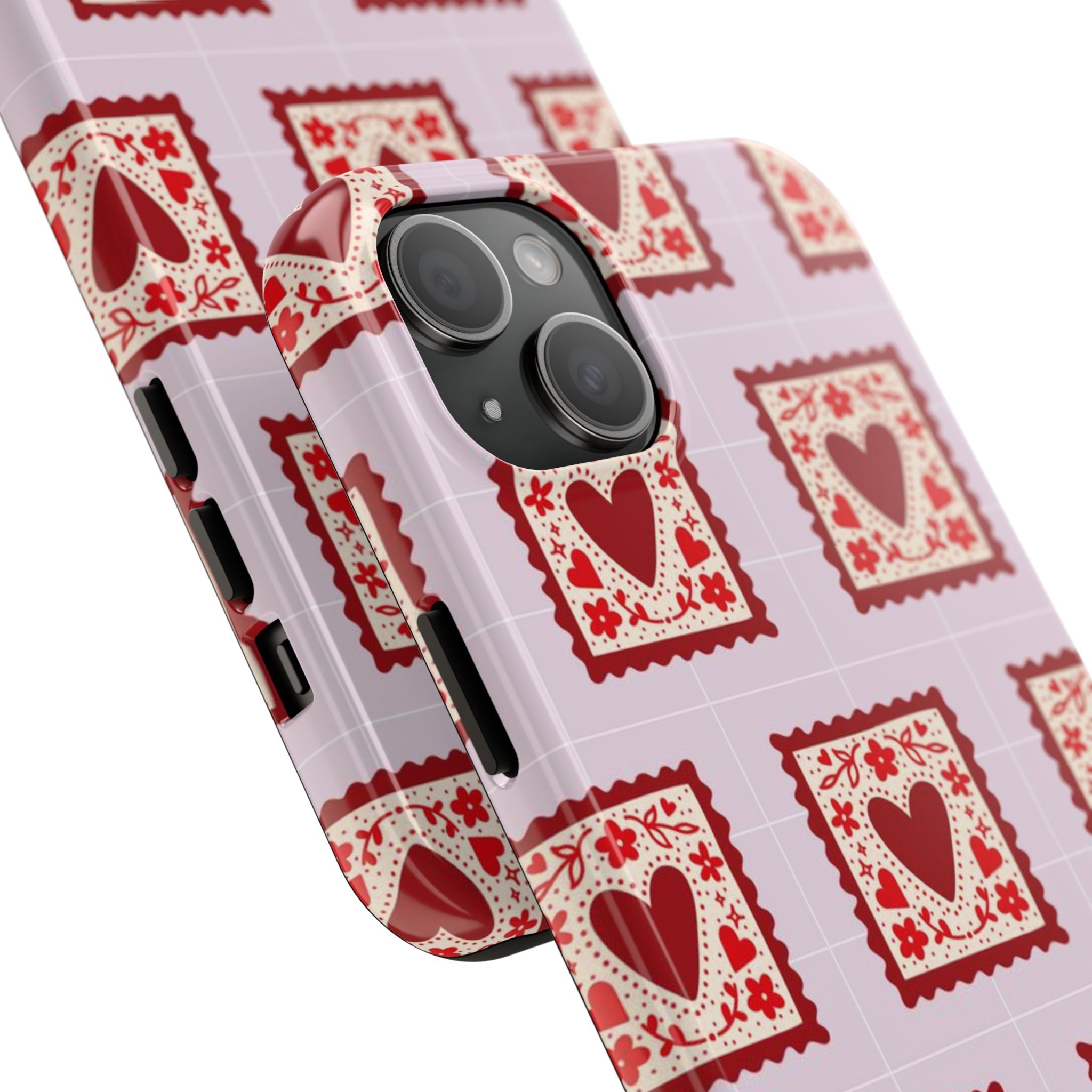 Red Heart Stamp Tough Phone Case