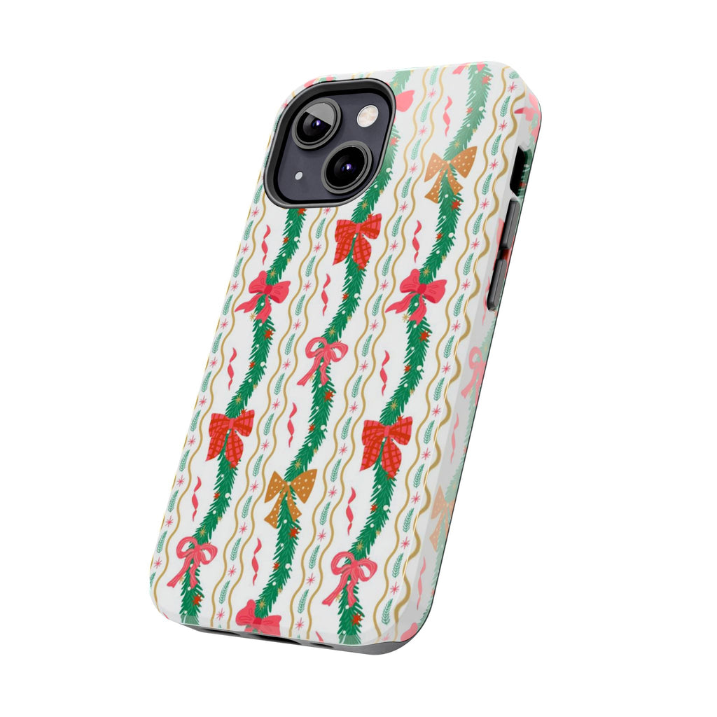 Festive Holiday Phone Cases with Cheerful Bows