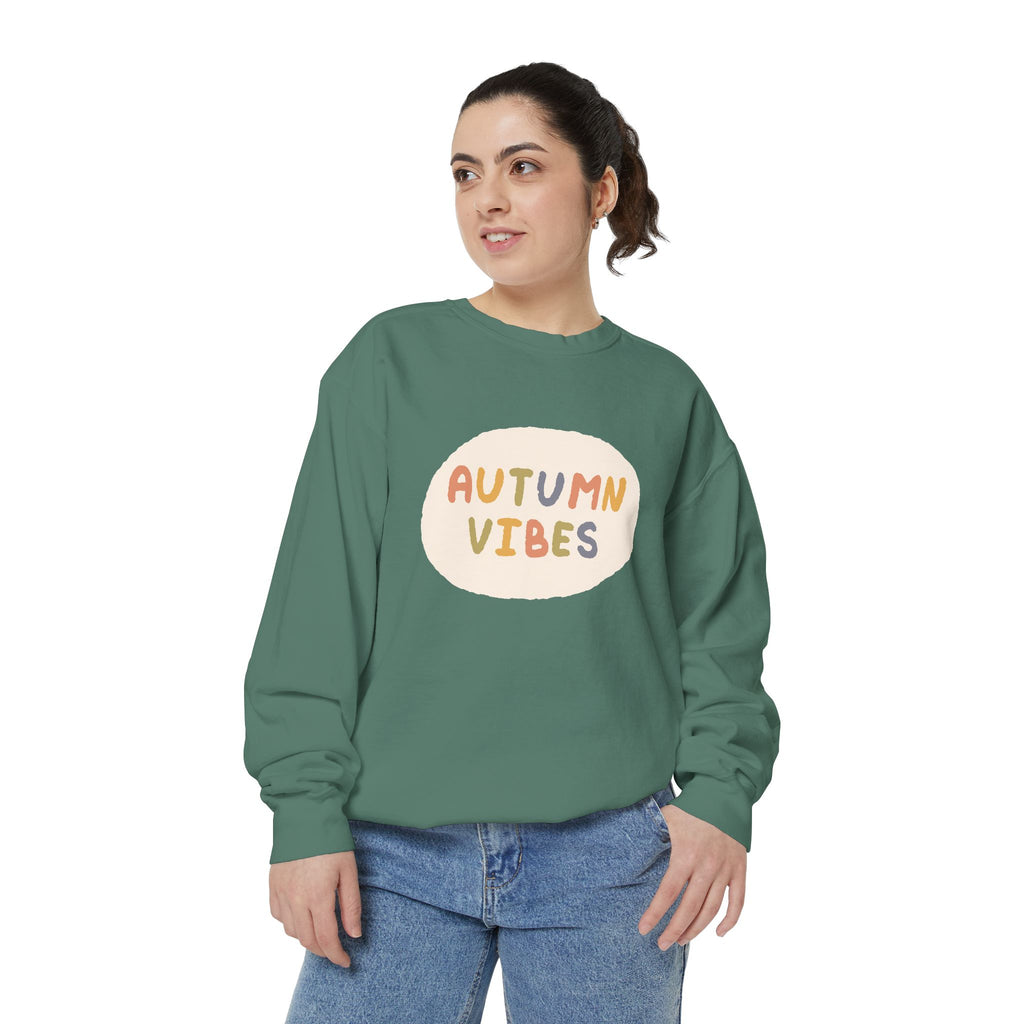 Unisex Autumn Vibes Garment-Dyed Sweatshirt