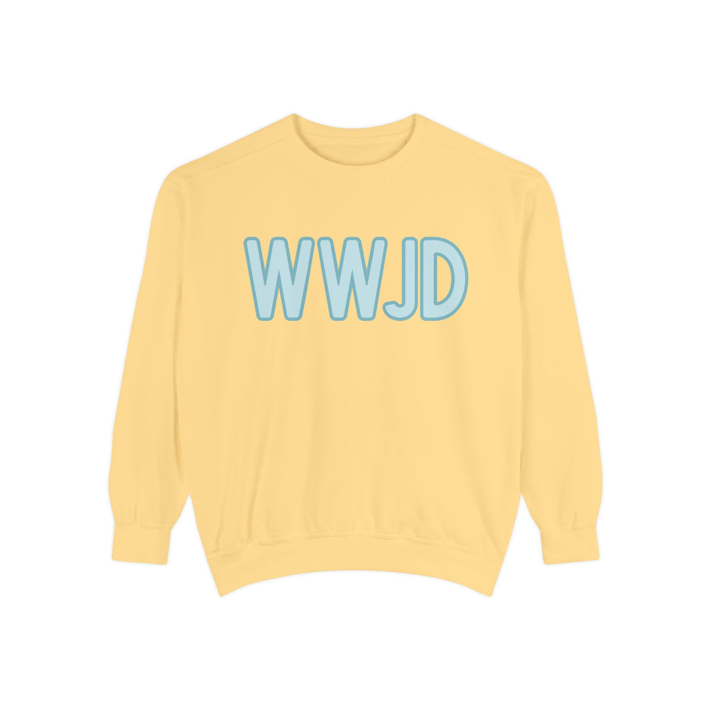 Unisex WWJD Garment-Dyed Sweatshirt