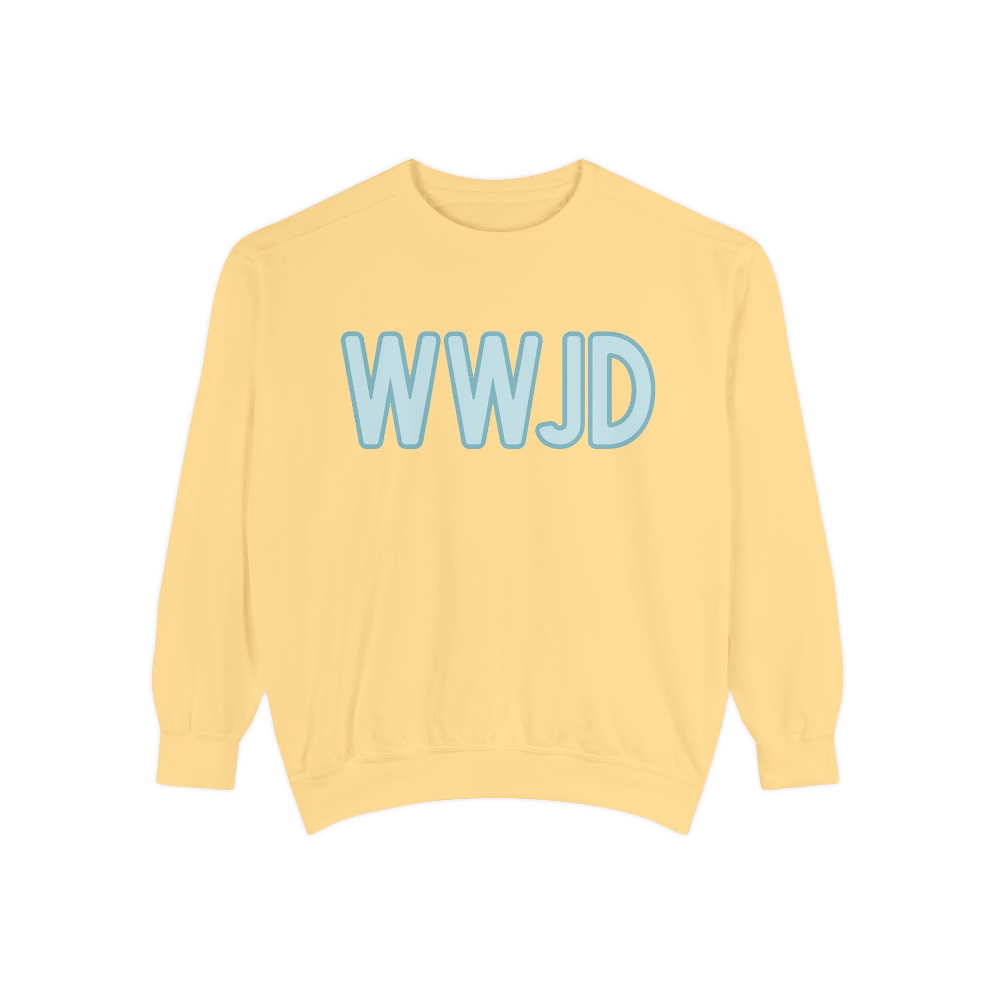 Unisex WWJD Garment-Dyed Sweatshirt