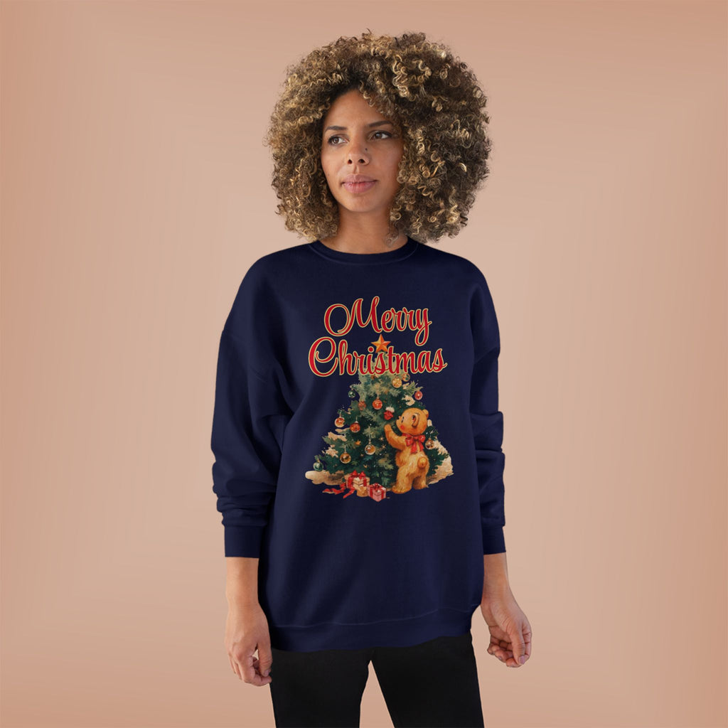 Christmas Tree Teddy Sweatshirt — Vintage Holiday Crewneck