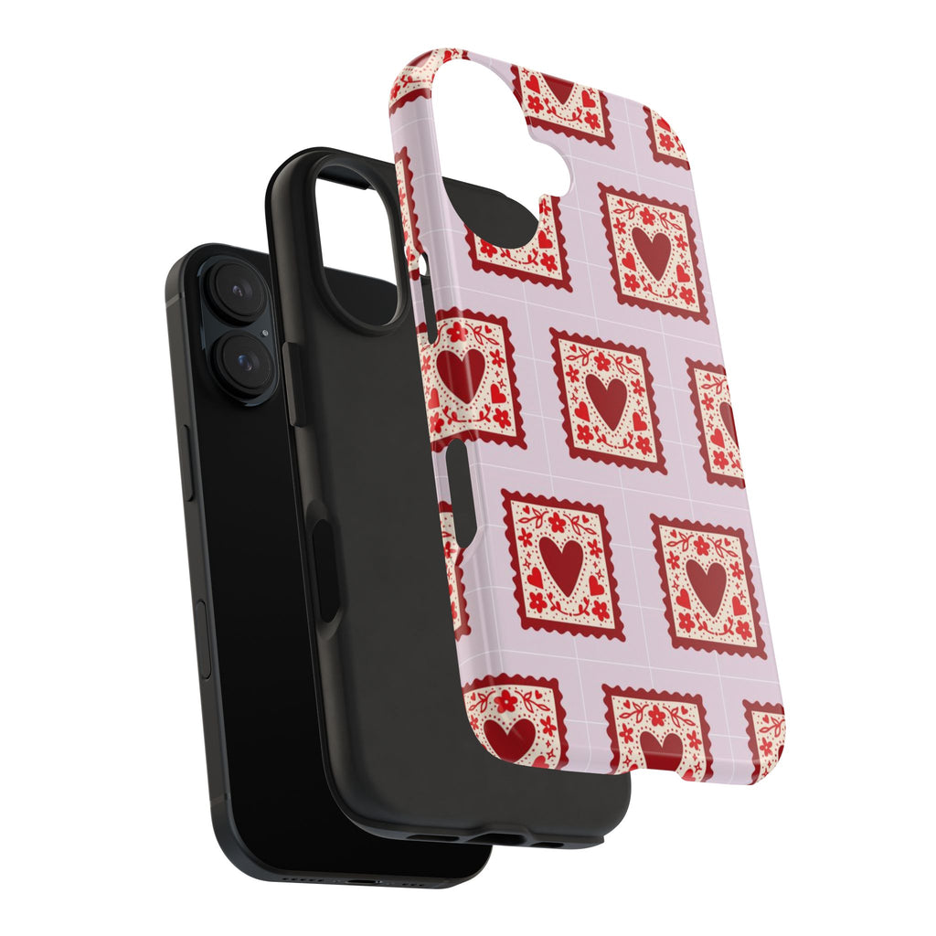 Red Heart Stamp Tough Phone Case
