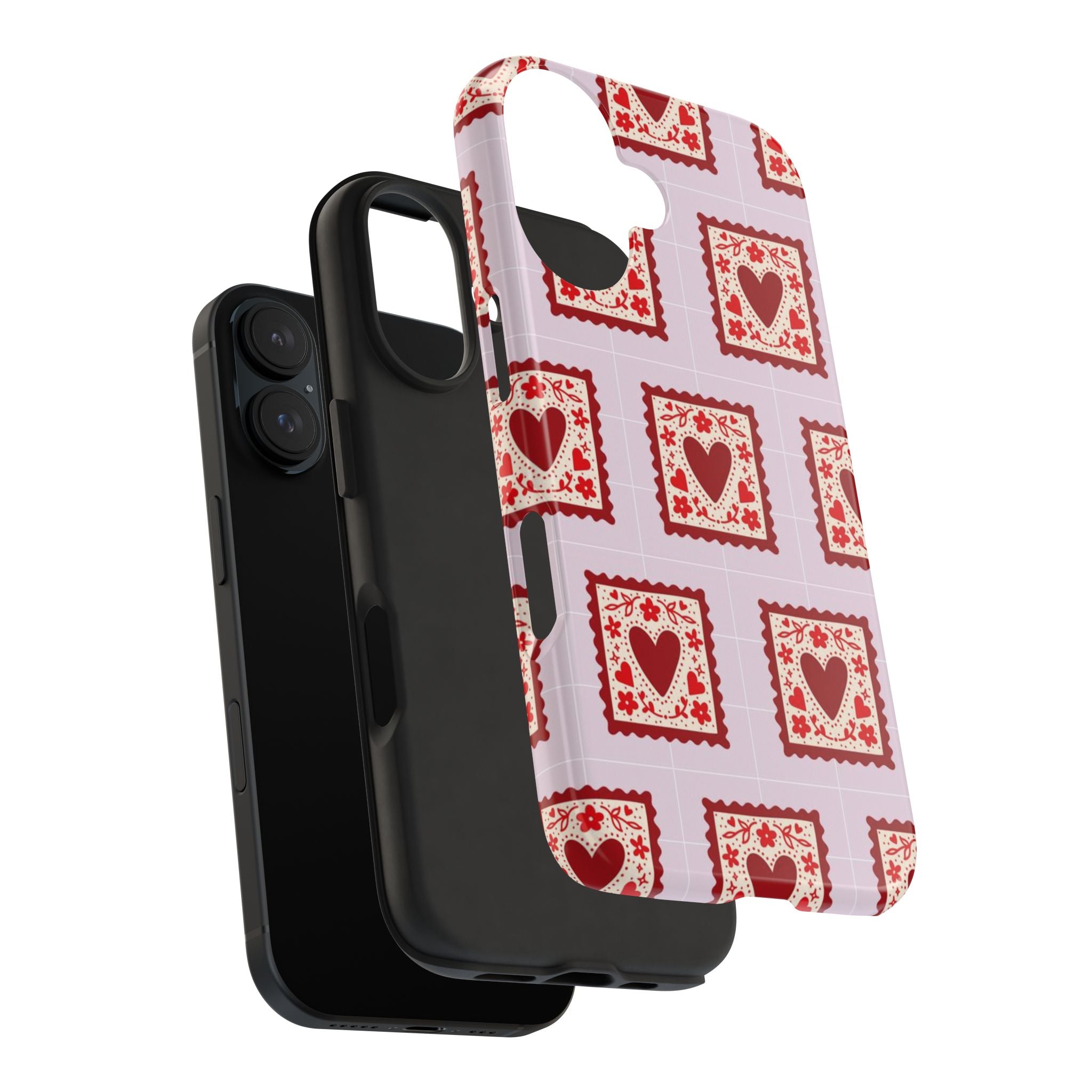 Red Heart Stamp Tough Phone Case