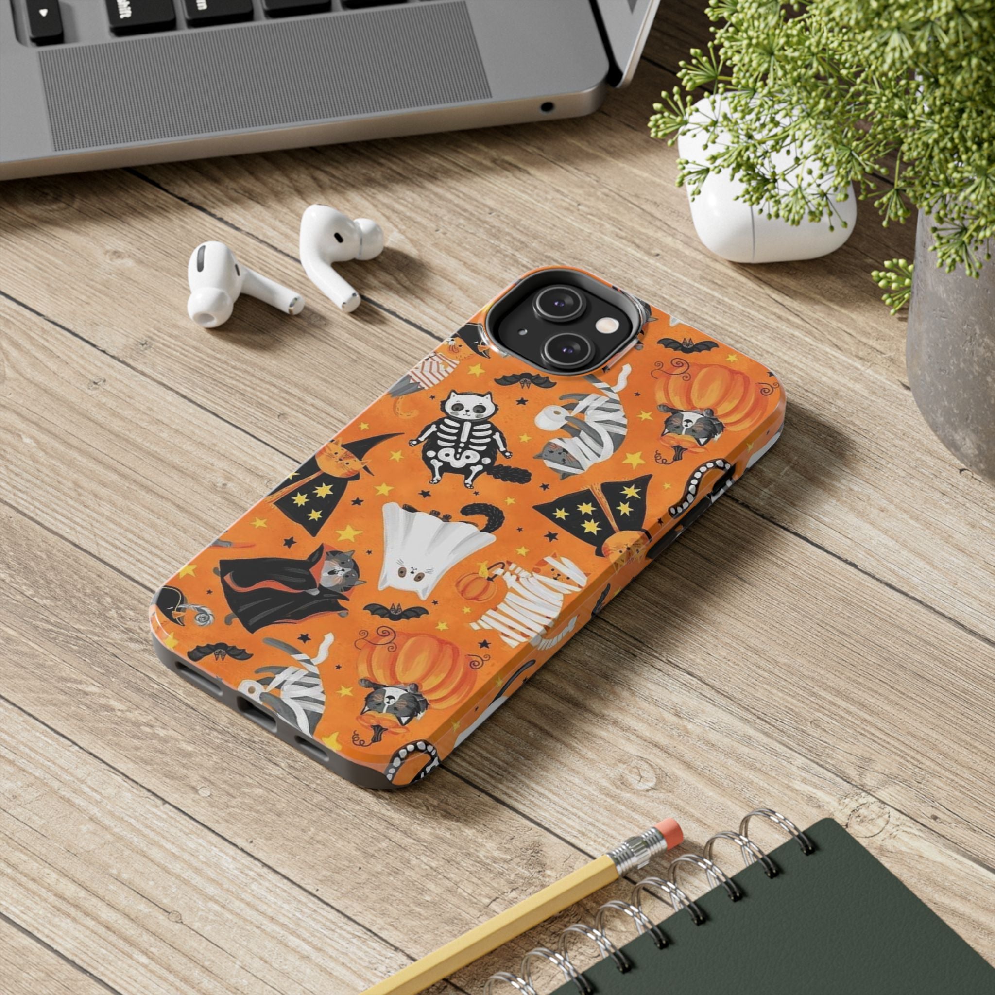Spooky-Cat Halloween Tough Phone Case