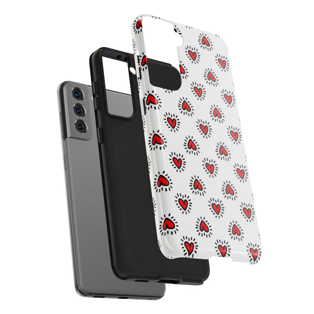 Heart Doodle Tough Phone Case