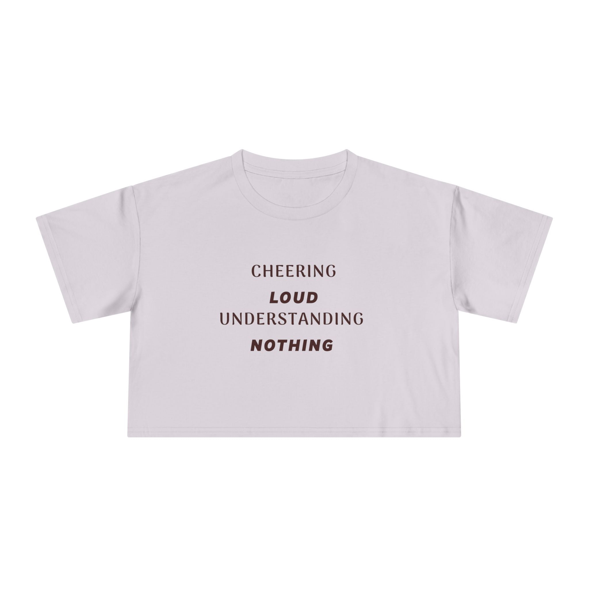 Cheerful Women's Crop Tee, Motivational T-Shirt for Casual Outfits, Fun Gift for Birthdays, Festivals, and Everyday Wear