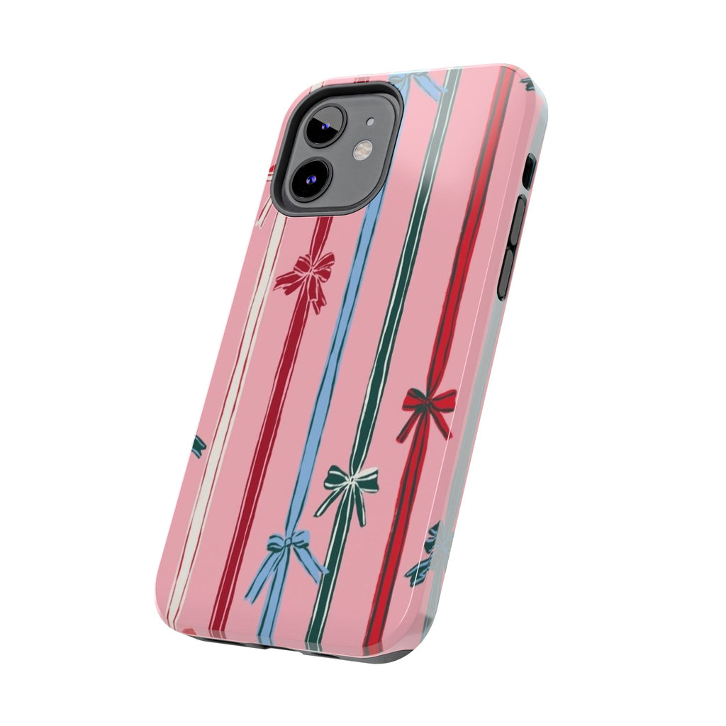 Holiday Bow Pattern Tough Phone Case